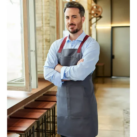 Tablier à bavette canvas bretelles croisées — Velilla