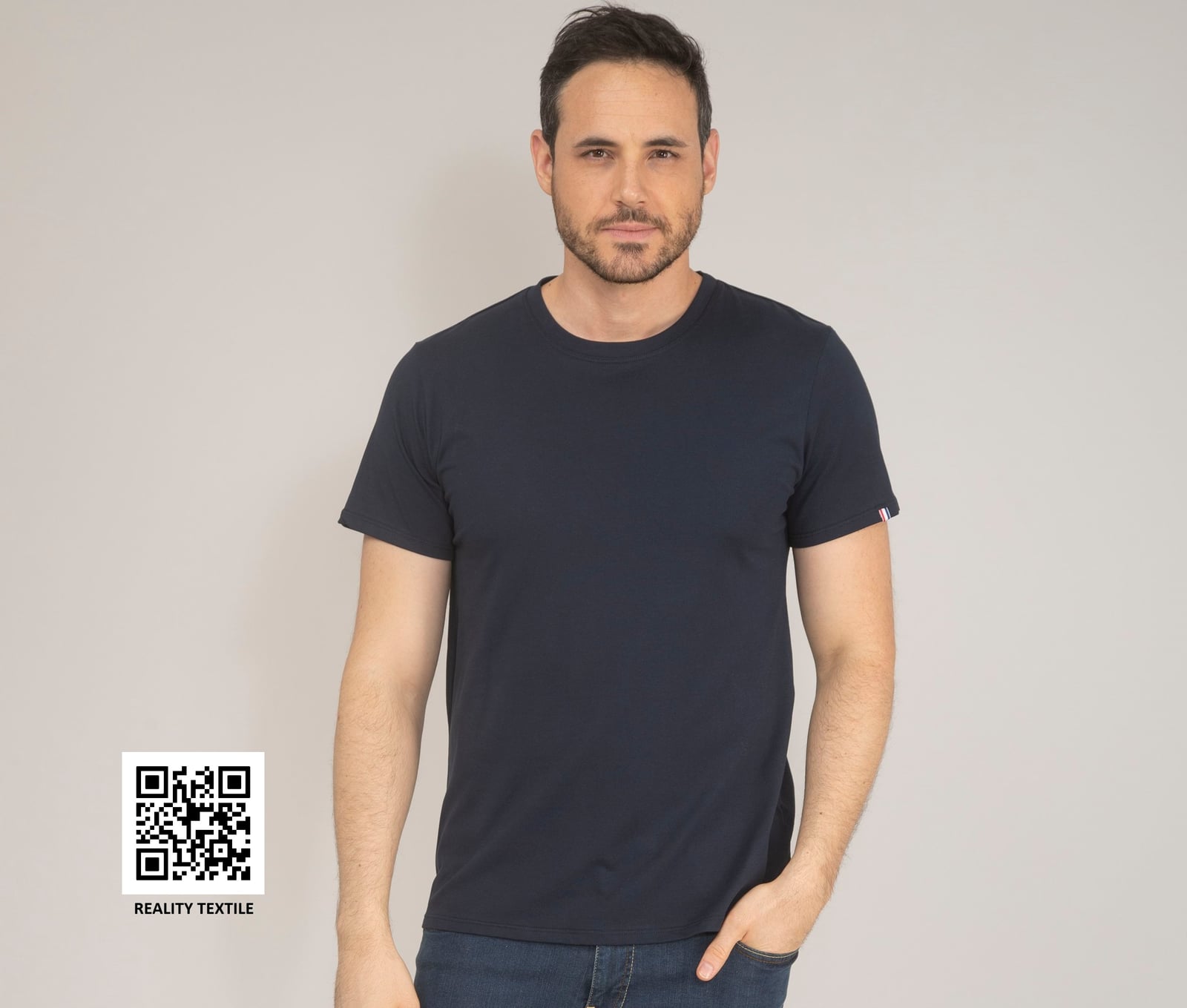 Francis, t-shirt homme made in France en coton bio, à personnaliser avec votre logo